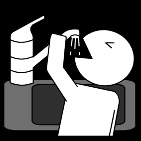 drinking from the tap / valve: drink